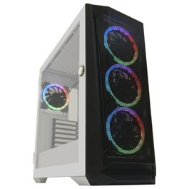 LC-Power LC-805BW-ON Holo - Boîtier Gaming Midi Tower - Blanc / Noir