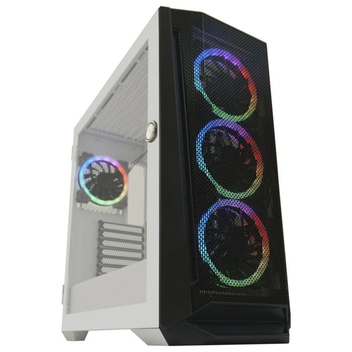 LC-Power LC-805BW-ON Holo - Boîtier Gaming Midi Tower - Blanc / Noir LC-Power LC-805BW-ON Holo - Boîtier Gaming Midi Tower - Blanc / Noir