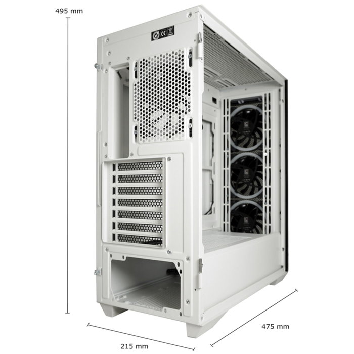 LC-Power LC-805BW-ON Holo - Boîtier Gaming Midi Tower - Blanc / Noir LC-Power LC-805BW-ON Holo - Boîtier Gaming Midi Tower - Blanc / Noir