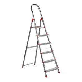 Rolser Échelle Domestique en Aluminium 6 Échelons UNI004 EN131 de 1,5 kg