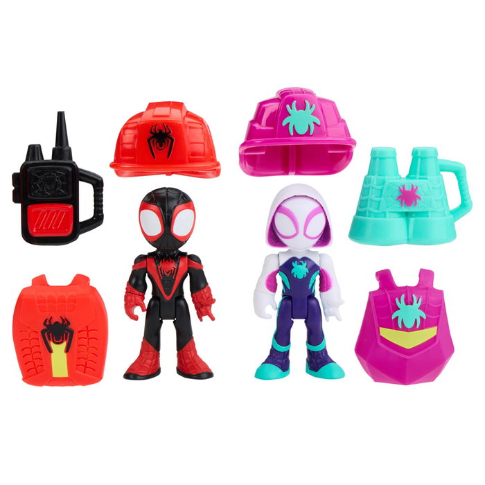 HASBRO Spidey and his Amazing Friends Rescue-Webs Pack 2 Figurines Miles et Ghost