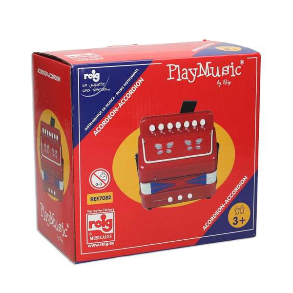 Reig Accordéon pour Enfants à Partir de 3 Ans, Jouet d'Éveil Musical en Plastique, 12 Pièces