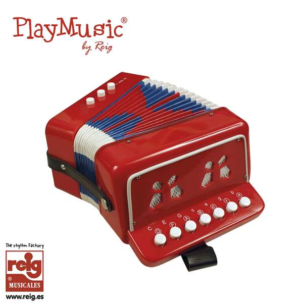 Reig Accordéon pour Enfants à Partir de 3 Ans, Jouet d'Éveil Musical en Plastique, 12 Pièces