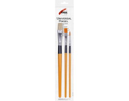 Kreul Set de 3 pinceaux en poils naturels et fibres synthétiques