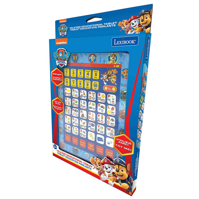 Lexibook Tablette éducative Pat' Patrouille (Paw Patrol) JCPAD002 PAI2 - Apprentissage lettres, chiffres, mots, quiz, musique - Pour enfants dès 3 ans