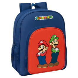 SAFTA Mochila Mamma Mia Super Mario Bros 38 cm - Sac à Dos Ergonomique et Adaptables aux Poussettes avec Poches à Bouteilles et Grande Poche Frontale
