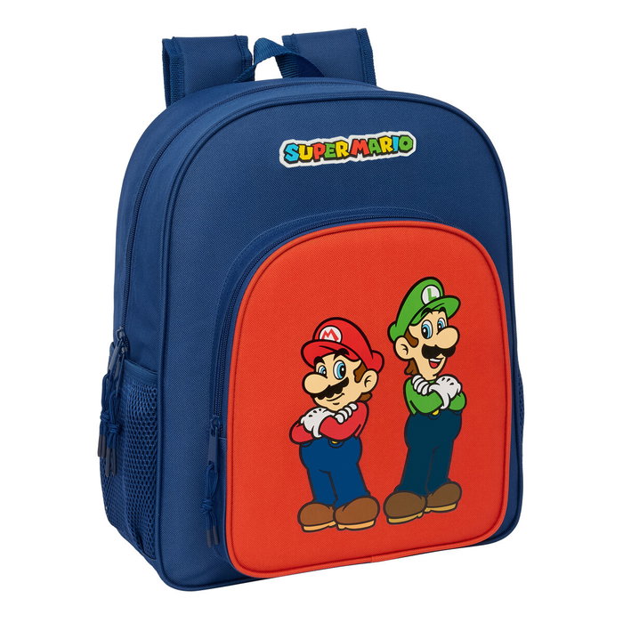 Cartable Super Mario Mamma mia Rouge Blue marine 32 x 38 x 12 cm Cartable Super Mario Mamma mia Rouge Blue marine 32 x 38 x 12 cm