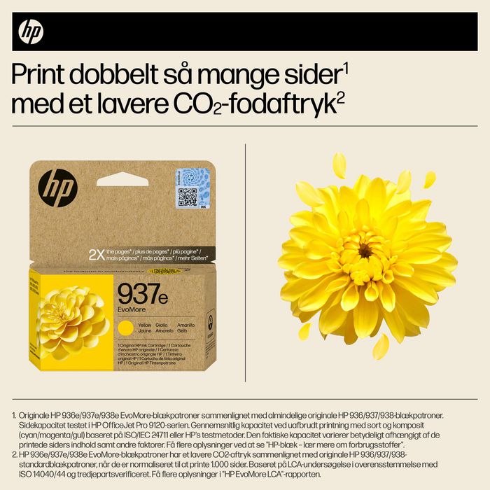 HP 937e Cartouche d’encre authentique Jaune EvoMore XL