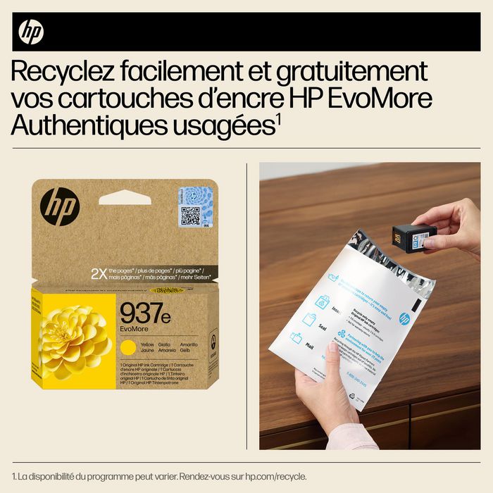 HP 937e Cartouche d’encre authentique Jaune EvoMore XL