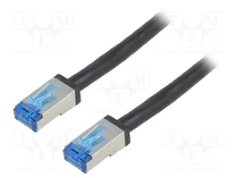 LOGILINK Cordon de raccordement Cat 6a S/FTP RJ45 1m noir