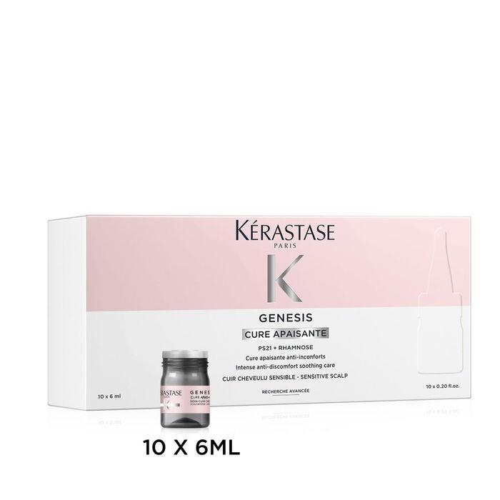 Kerastase Genesis Cure Anti-Chute Fortifiant Concentré, Aminexil 1.5% - 10 x 6 ml - Traitement pour la chute de cheveux liée au stress et renforcement capillaire Kerastase Genesis Cure Anti-Chute Fortifiant Concentré, Aminexil 1.5% - 10 x 6 ml - Traitement pour la chute de cheveux liée au stress et renforcement capillaire