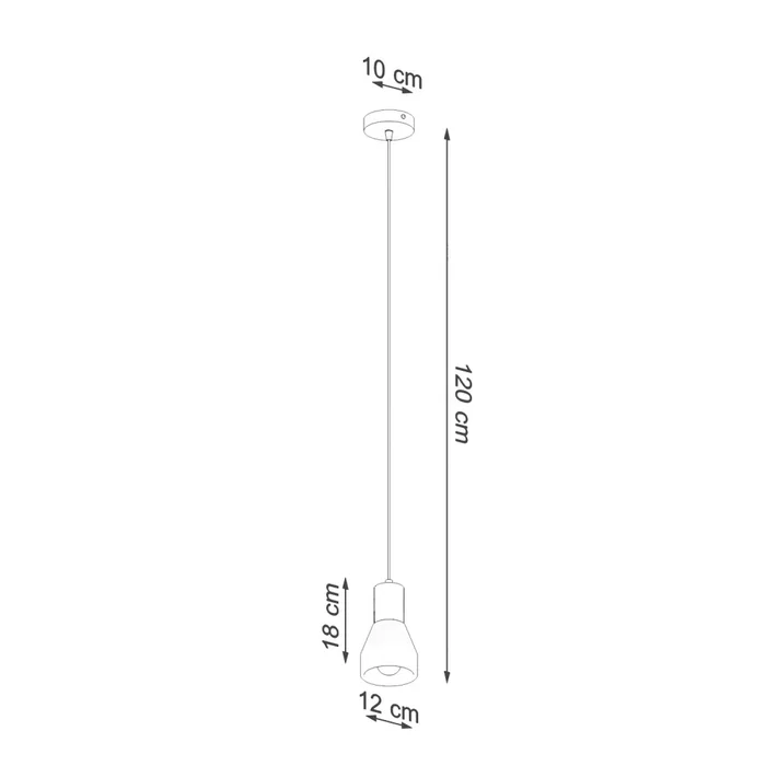 Luminaire suspendu QUBIC SOL-SL.0963 en bois et béton - Couleurs noir et bois/gris