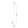 Luminaire suspendu QUBIC SOL-SL.0963 en bois et béton - Couleurs noir et bois/gris