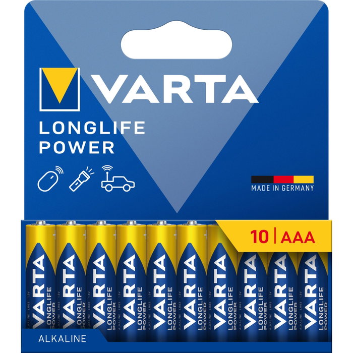 Varta Longlife Power AAA - LR03, pack de 10 unités