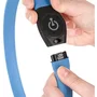 Kerbl Collier LED Maxi Safe pour Chiens à Poils Longs - Taille Ajustable 65 cm, Batterie USB Rechargeable, Clignotement ou Fixe, Bleu