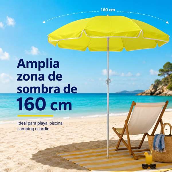 JugaToys Ombrelle Polinylon Jaune 160cm