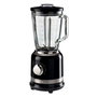 Ariete 585/02 Batidora de vaso Moderna, Batteur mélangeur avec bol en verre résistant, 4 lames en acier inoxydable, 4 vitesses et fonction Pulse, Noir