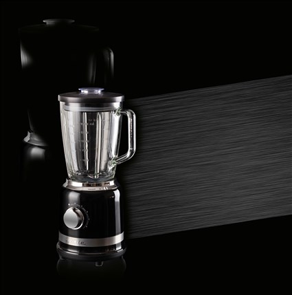Ariete 585/02 Batidora de vaso Moderna, Batteur mélangeur avec bol en verre résistant, 4 lames en acier inoxydable, 4 vitesses et fonction Pulse, Noir