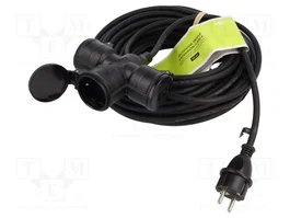 GOOBAY Rallonge réseau H05RR-F 3G1,5mm2 25m noire