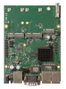 MikroTik RBM33G Carte Système 880 MHz Dual Core MT7621A 256 MB DDR3 RAM 3 Ports Gigabit Ethernet PoE 2 Slots Mini SIM M.2 MiniPCI-e USB RS232