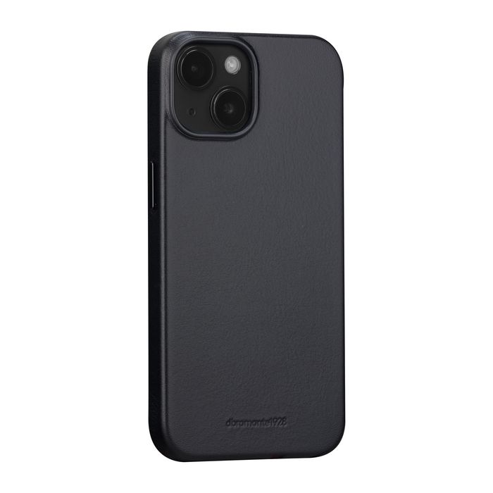 dbramante1928 Étui Roskilde en Cuir Pleine Fleur avec Aimant MagSafe pour iPhone 15 Plus - Protection des Chutes et Patine Naturelle - Noir