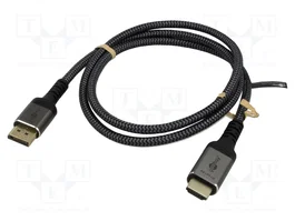 GOOBAY Câble DisplayPort vers HDMI 1m noir-gris