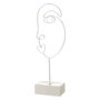 BigBuy Home Figurine Décorative Blanc Argenté Céramique Fer