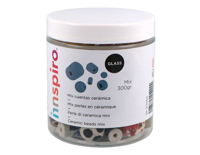 Innspiro Mélange de Perles en Céramique, 300g, 100 unités environ Innspiro Mélange de Perles en Céramique, 300g, 100 unités environ