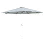 Marbueno 10487 Parapluie Acier 8 Baleines D300 cm Polyester Blanc Jardin Piscine Terrasse