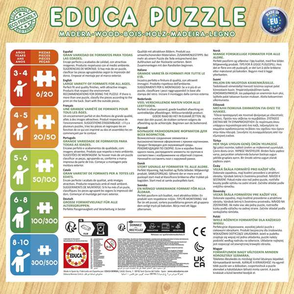 Educa - Puzzle en bois Bluey - 100 pièces - Puzzle pour enfant de 6 à 8 ans - Produit en espagnol et anglais