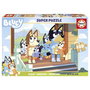 Educa - Puzzle en bois Bluey - 100 pièces - Puzzle pour enfant de 6 à 8 ans - Produit en espagnol et anglais