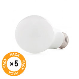 Pack de 5 Ampoules LED E27 5W 450Lm 6000K Blanco Frío