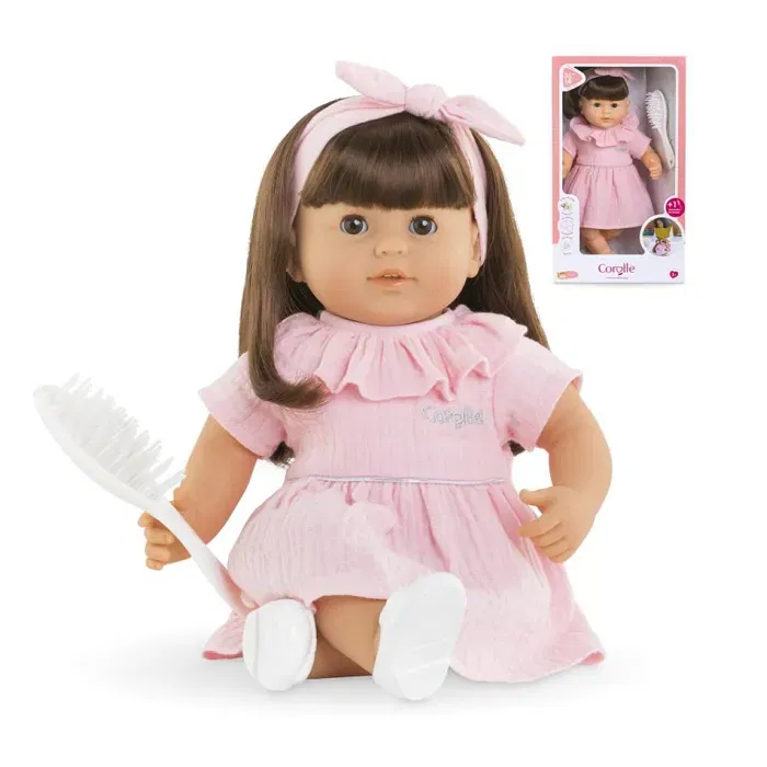 Corolle Poupon Julie 36 cm - Cheveux Faciles à Coiffer avec Brosse - Senteur Vanille - Yeux Dormeurs - Corps Souple - Pour Enfants dès 3 Ans Corolle Poupon Julie 36 cm - Cheveux Faciles à Coiffer avec Brosse - Senteur Vanille - Yeux Dormeurs - Corps Souple - Pour Enfants dès 3 Ans