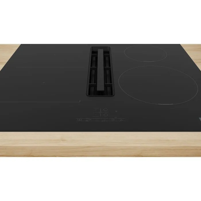 Bosch PVS611B16E Table de cuisson aspirante à induction 60 cm, 4 foyers, 7400 W, noir, technologie Touch Select et Combizone
