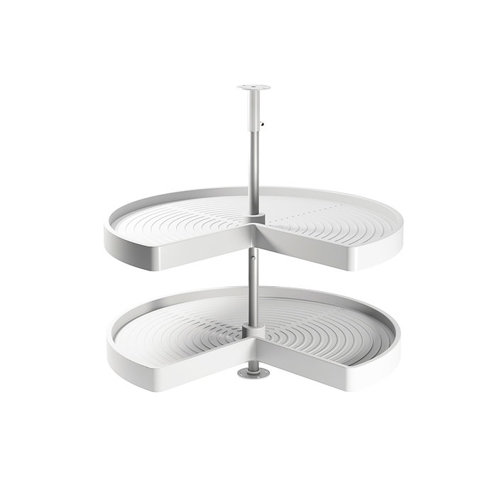 Emuca Jeu de plateaux rotatifs Shelvo 3/4, Blanc, pour module de 800mm Emuca Jeu de plateaux rotatifs Shelvo 3/4, Blanc, pour module de 800mm