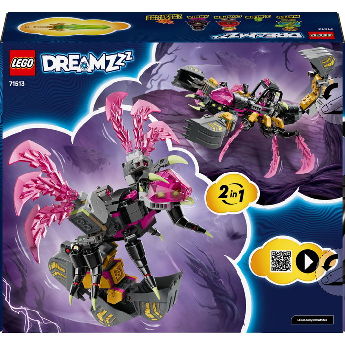 LEGO DREAMZzz 71513 La Pelleteuse Scorpion des Cauchemars - Jouet de Construction 2-en-1