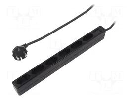 LOGILINK LPS231B Multiprise 6 prises, 1,5m, noir
