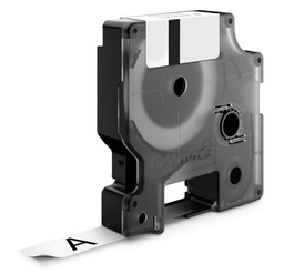 Dymo Ruban adhésif pour étiquettes 18445, Noir sur Blanc, pour imprimantes d'étiquettes Dymo