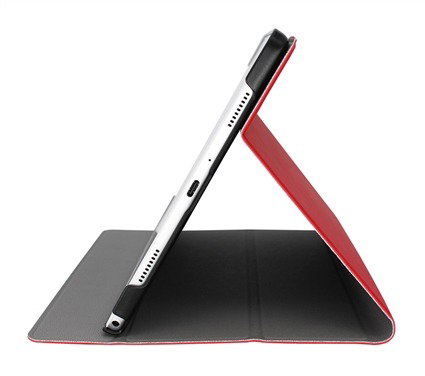 ELBE FU-006 - Housse de protection pour Samsung Galaxy Tab A7 2020 (10.4 pouces) - Polycarbonate et tissu PU résistant aux rayures - Rouge diamant