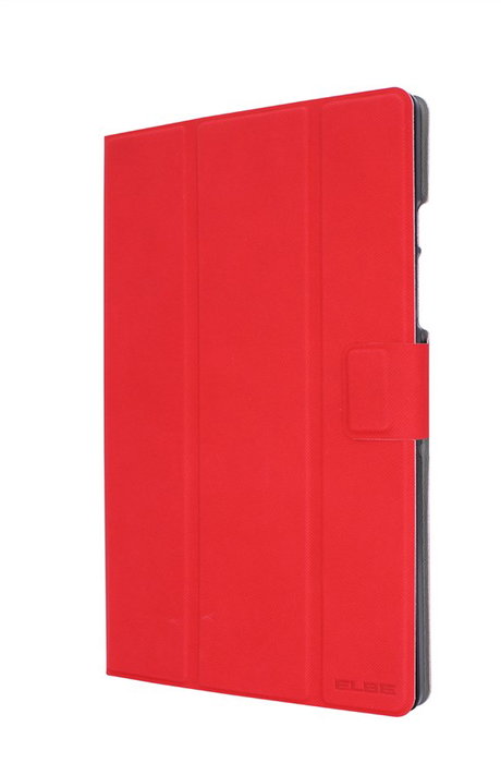 ELBE FU-006 - Housse de protection pour Samsung Galaxy Tab A7 2020 (10.4 pouces) - Polycarbonate et tissu PU résistant aux rayures - Rouge diamant
