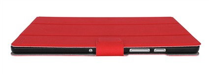 ELBE FU-006 - Housse de protection pour Samsung Galaxy Tab A7 2020 (10.4 pouces) - Polycarbonate et tissu PU résistant aux rayures - Rouge diamant
