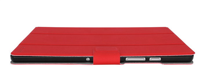 ELBE FU-006 - Housse de protection pour Samsung Galaxy Tab A7 2020 (10.4 pouces) - Polycarbonate et tissu PU résistant aux rayures - Rouge diamant