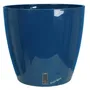 Riviera Riviera Eva New - Pot de fleurs rond en plastique - D 35 cm x H 33 cm - Capacité 24.5 L - Bleu