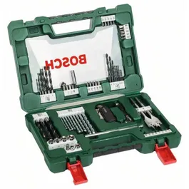 Bosch Accessories 2607017191 V-Line TiN Set de 68 pièces - Forets universels pour métal, bois, béton avec couteau et tige magnétique
