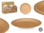 Kinvara Set de 18 assiettes en kraft 23 cm naturelles (Set de 48)