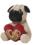 BigBuy Kids Peluche Pug Dog Corazón 26 cm