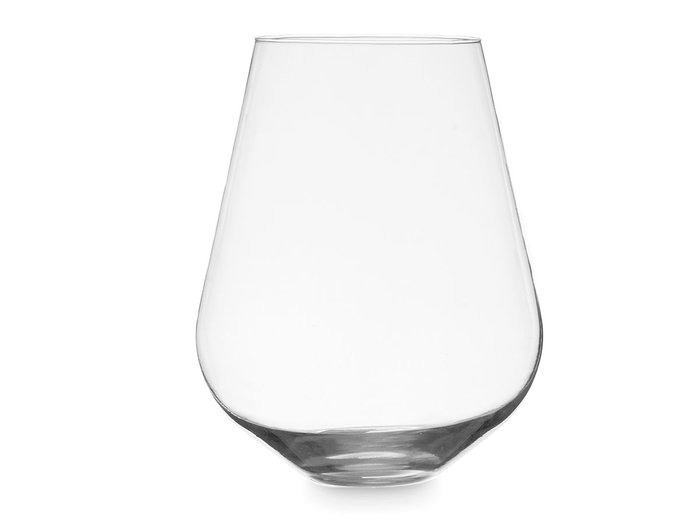 GIFTDECOR Vase en Verre Transparent Forme Verre 28cm