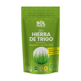 Sol Natural Herbe de blé biologique en poudre 125 g