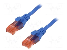 DIGITUS Câble de raccordement Cat 6 U/UTP bleu 3m RJ45