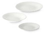 Vivalto Vajilla 12 pièces Opal Blanc Assiettes Rondes Classiques 24x21.5x19cm (Set de 2)